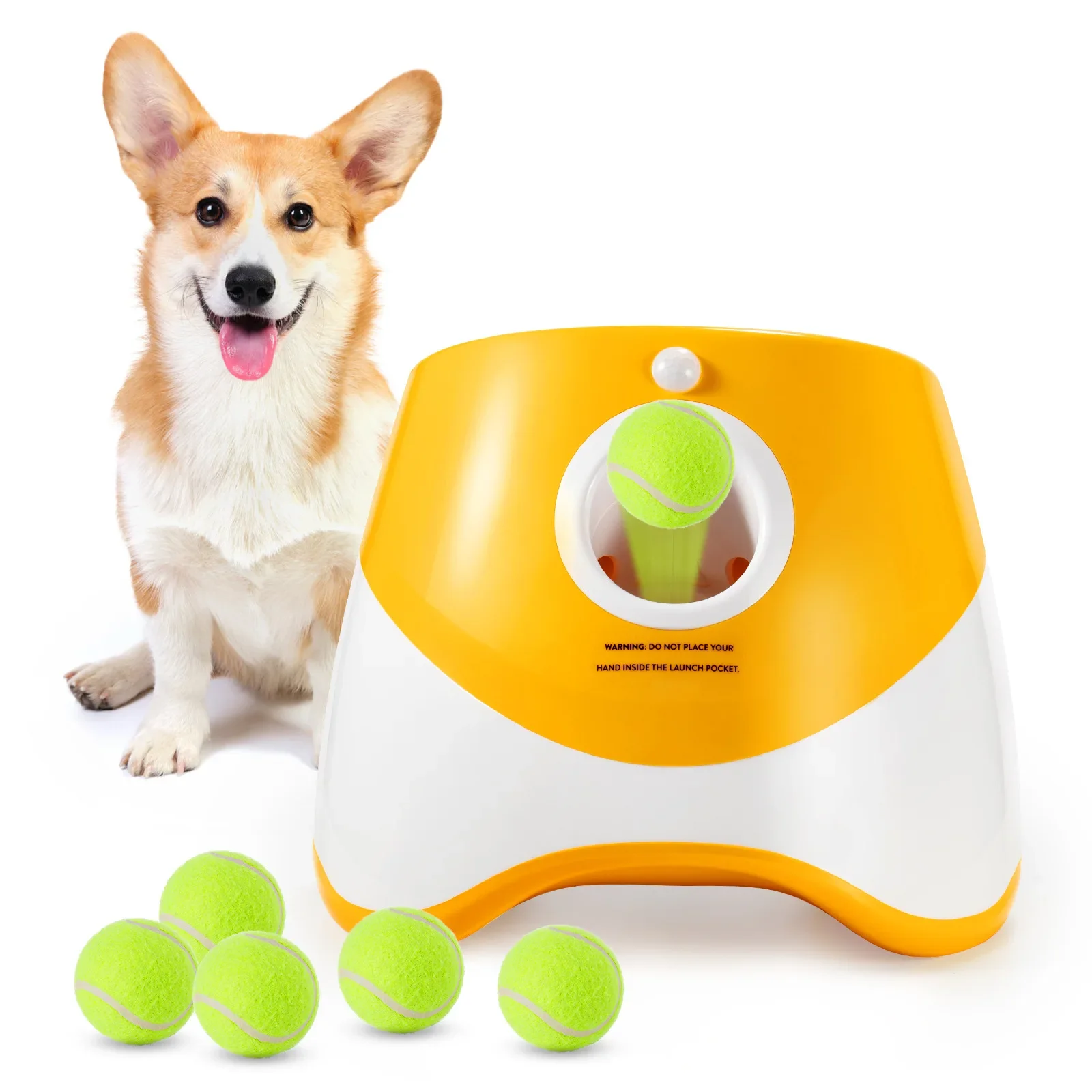 Catapult Launcher Toy - Pelontar Bola Tenis Otomatis untuk Anjing,