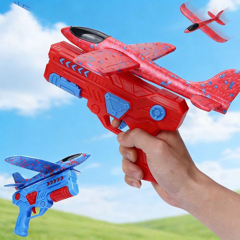 Catapult Launcher Toy - Pesawat Busa Bercahaya 10M, Peluncur, Pesawat