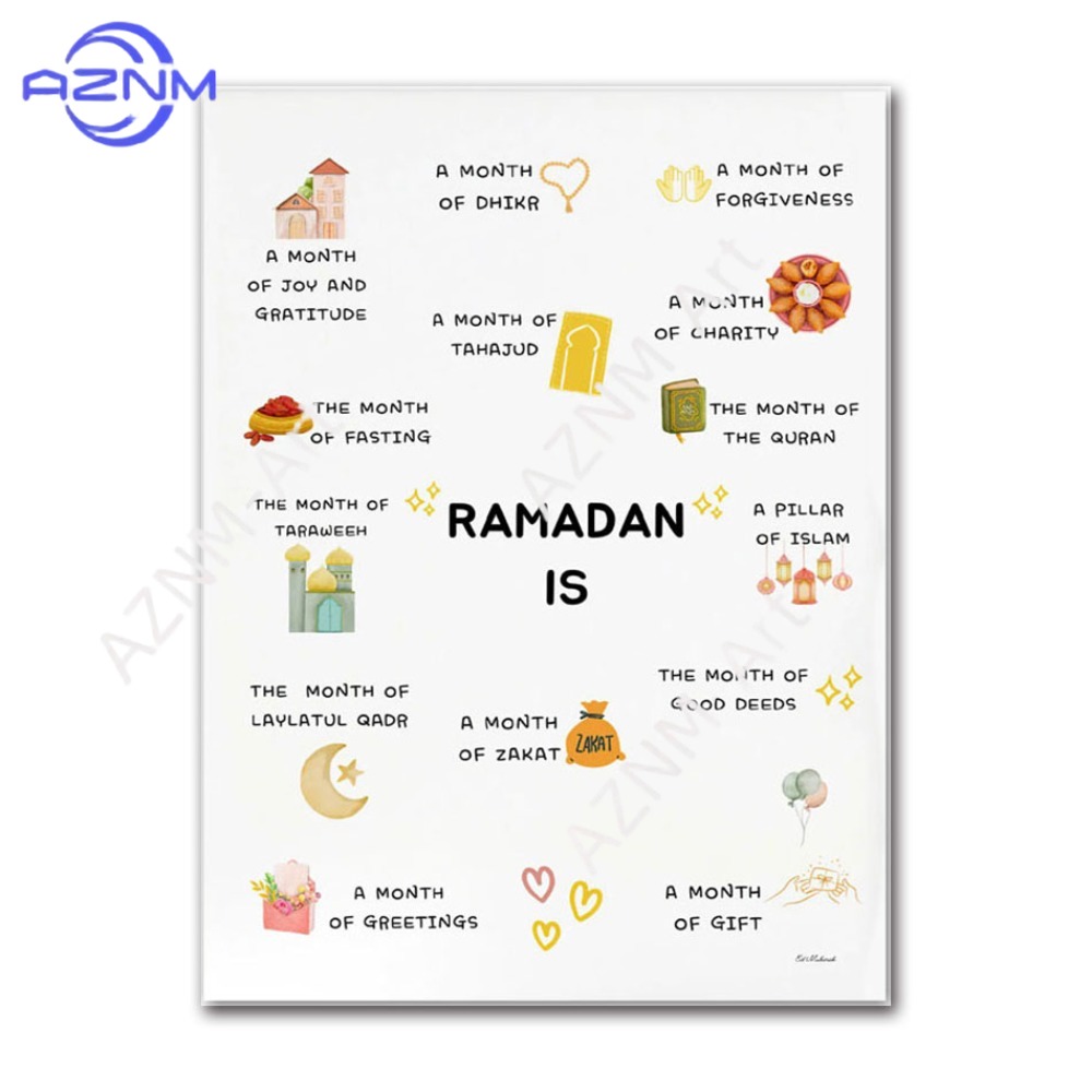 1/6 Buah Poster Lukisan Seni D - Kids Quran Toys ulasan dan harga