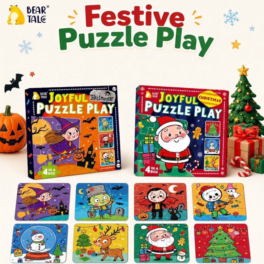 Mainan Puzzle Halloween 4-in-1 - Kids Toys Xmas ulasan dan harga