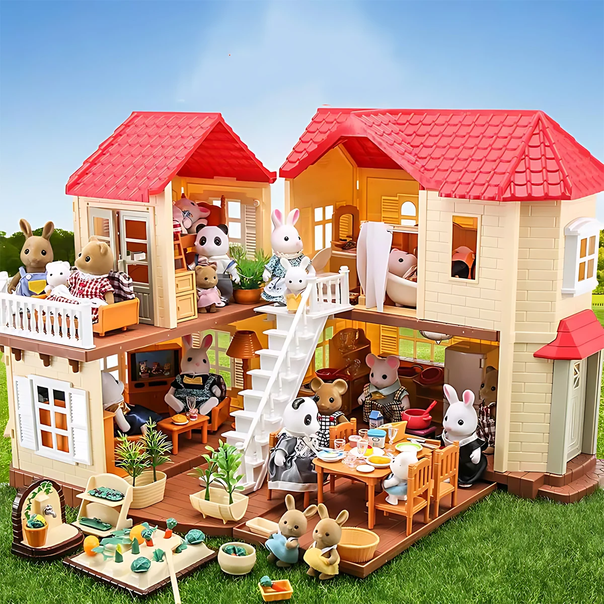 Furnitur Miniatur 1:12 Rumah B - Kids Toys Kitchen Set ulasan dan harga